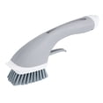 thumbnail image 1 of Non-Scratch Dish Brush With Soap Dispenser, Scrub Brush For Washing Dishes & Kitchen Sink With No Leakage, Easy Pressing And Free Control Of Soap Output,Gray, 1 of 4