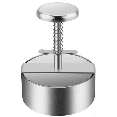 

TIANTOU Burger Press Stainless Steel Adjustable Hamburger Patty Maker Non Stick Patty Making molds are Suitable for Beef Vegetables Burgers and Cooking - Ideal for BBQ Silver