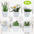thumbnail image 2 of 6 Macetas Plantas Artificiales Barro Decoración Xtellar Verde, 2 of 3