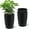 black, variant on Ataucjin 22" Round Planter Set, Self Watering Pots for Indoor Plants, Large Flower Pot Outdoor with Built-in Drainage and a Water Level Monitor, for Patio, Porch, Living Room, or Home Office,2 pcs