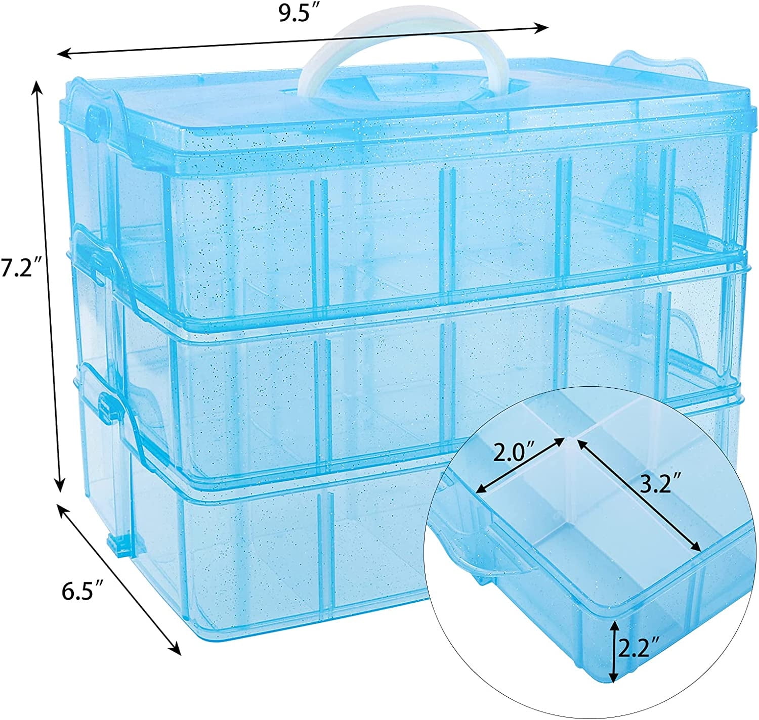  Ciieeo 3pcs Box Transparent Storage Box Storage for Toys  Stackable Makeup Organizer Bag Storage Bins with Lids Small Organizer for  Home School Object Organizer Porch Acrylic Sponge Office : Office Products