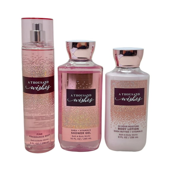 Bath & Body Works A Thousand Wishes Body Set - Shower Gel, Body Lotion & Fragrance Mist
