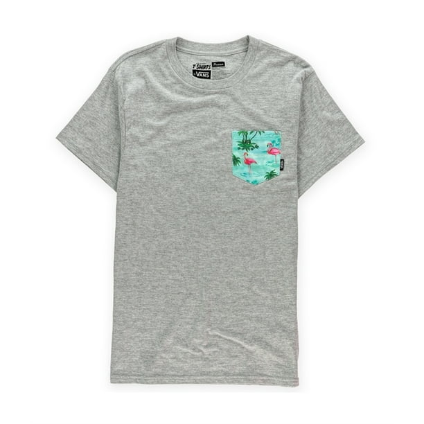 Vans Camiseta estampada con bolsillo para hombre color gris grande Vans Camiseta grafica Bodega Aurrera en linea