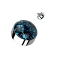 thumbnail image 1 of BodyJewelryOnline 14GA Internally Threaded Glitter Dome CZ Dermal Anchor Microdermal From Men Women, 1 of 6