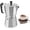 Silver, variant on Mixpresso 6 Cup Stovetop Espresso Pots, Cuban Coffee Maker, 10oz Moka Pot