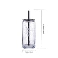 thumbnail image 3 of 20 oz Halloween Dancing Skeleton Glass Tumbler, Can‑Shaped Iced Coffee Glass Cup with Lid and Straw, Spooky Skeleton Print Drinking Glass for Halloween Party, Home Office Cold Drinks, 3 of 6