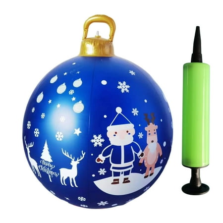 

Niovtt 60CM Airblow Ball Christmas Waterproof Infated Ball for Indoor/Outdoor Decor (H)