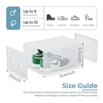 thumbnail image 3 of EDX 15-Pack Stackable Clear Shoe Box Organizer, Plastic Storage Bins for Closet Hallway & Bedroom, Ventilated & Stackable Shoe Storage Container Set Holds Shoes up to US Size 11, White, 3 of 7