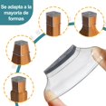thumbnail image 2 of 24 Piezas Protectores para Patas de sillas, Cuadrado Silicona Antideslizantes para Muebles, Protección el Suelos Duros, Almohadilla de Fieltro, Grande, 2 of 4