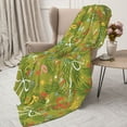thumbnail image 3 of Gaeub Christmas bows Print Flannel Throw Blanket, Home Fleece Throw Blanket for Couch or Bed,Decorative Blankets,Lightweight Fuzzy Flannel Blanket-60"x50", 3 of 6