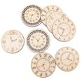 thumbnail image 1 of 8 Pcs 45mm Wood Decors Round Clock Pattern Decorative Vintage Wooden Sticker Crafts Adornment for DIY Crafting Scrapbooking Sewing Projects (Random Pa, 1 of 3