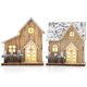thumbnail image 1 of 2 mini adornos navideños luminosos para casa, casa de dibujos animados, adorno de casa de madera, 1 of 8