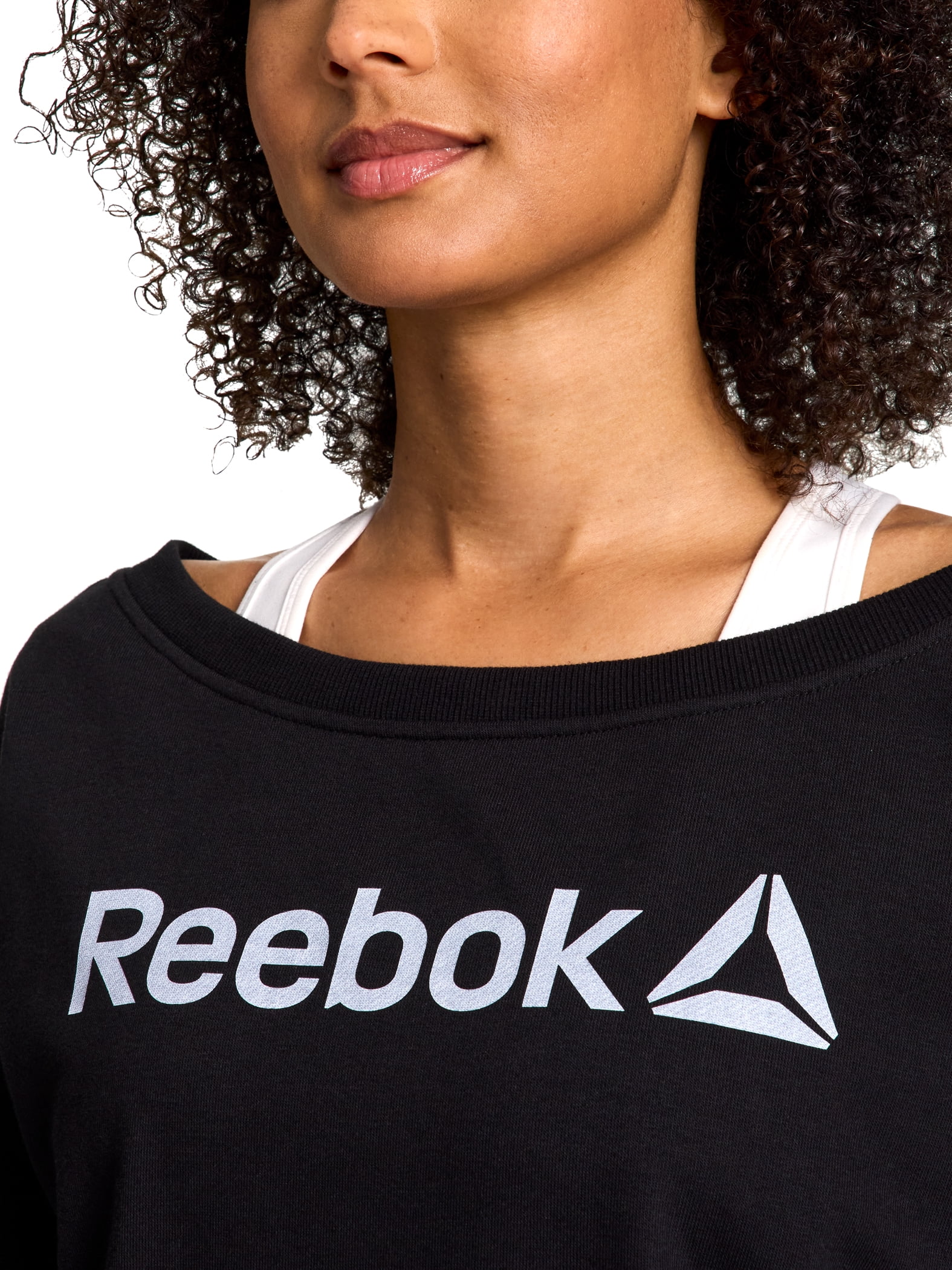 Reebok Women's Studio Off the Shoulder Sweatshirt, Sizes XS-XXXL
