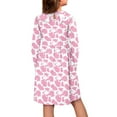 thumbnail image 3 of DISNIMO Pink Cow Print Dress Girls 11-12 Dresses Long Sleeve Kids Dress with Collar for Girls Casual Midi Dress Skater Dress for Girls Twirl Dress Fall Swing Dress Girls Midi Dress Kids, 3 of 7