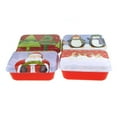 thumbnail image 1 of Christmas Cookie Plastic Rectangle Containers, 4-Style, 8-1/2-Inch, Red, 1 of 1