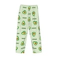 thumbnail image 4 of Kdxio Green Avocado Print Men's Sleep Pajama Pant Lounge Pants with Pockets, 4 of 8