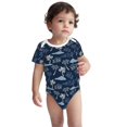 thumbnail image 3 of Balery Hawaii Palms Pattern Baby Climbing Clothes Infant Bodysuit Cute Infant Bodysuit Baby Romper-12 Months, 3 of 7