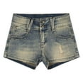 thumbnail image 2 of Aobny Jean Women Shorts Denim Hotpants Clothing Slim Low Rise Womens Shorts Casual,Blue,XXL, 2 of 7