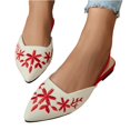 thumbnail image 5 of KEVCHE Chinese Style Embroidered Chunky Low Heel Shoes for Women, European American Slingback Sandals with Pointed Toe, Soft Sole Flats for Women, 5 of 5