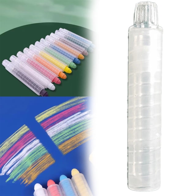 Under $1 Chalk Holder, Transparent Chalk Holder - Rotating Dust-Free Case for Water-Soluble Chalk, Lightweight & Durable, Adjustable Chalk Clip, Clear, by Goohae