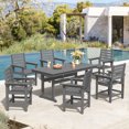 thumbnail image 2 of DYCANPO 7-Piece Outdoor Dining Set with Umbrella Hole, HDPS Patio Furniture Set for 6, Gray, 2 of 8