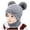 Grey, variant on Absorbs Sweat Baby Cap Kids Baby Boy Girl Pompon Hat Winter Warm Knit Crochet Beanie Cap Scarf Various Patterns Baby Cap