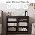 thumbnail image 6 of DIYART 6 Drawer Dresser for Bedroom, 41" Wide Large Chest of Drawers with Golden Handles, Modern Modern Bedroom Storage Dresser for Closet and Living Room, Black, 6 of 7