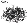 thumbnail image 3 of Uxcell 50 Pieces Metal Wire Hollow Out Clips 32mm Mini Binder Paper Clip Black, 3 of 6