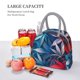 thumbnail image 5 of Balery Red And Blue Leaves Bolsa de Almuerzo para Mujeres, Caja de Almuerzo, Bolsa de Almuerzo Pequeña Impermeable, Tote de Almuerzo Reutilizable con Gran Capacidad, 5 of 6