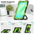 thumbnail image 6 of ELEHOLD Rugged Case for Samsung Galaxy Tab A11 2025,8.7-inch, Three-Layer Protection with Screen Protector Portable Folding Handle Grip 360° Rotating Kickstand Bracket Shockproof Cover,B, 6 of 7