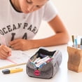 thumbnail image 4 of ZIPIT: Lenny Pencil Case - Grey & Doodles - Large Storage Capacity Zipper Pouch, Makeup-Stationery Bag, School, Washable Polyester, Kids-Teens-Adults, 4 of 10