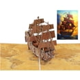 thumbnail image 3 of Sailboat Tall Ship Pop Up Card,3D Greeting Card, Thank You Card, Boat Card, Pop Up Birthday Card, Fathers Day Card, Graduation, Retirement, Anniversary, Get Well, Congratulations, 3 of 6