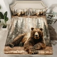 thumbnail image 2 of Feelyou 3D Wildlife Bear Full Size Sheets for Teens, Rustic Jungle Animal Bed Sheets, Farmhouse Cabin Sheet Sets, Luxury Bedroom Decor, 4pcs, 2 of 7