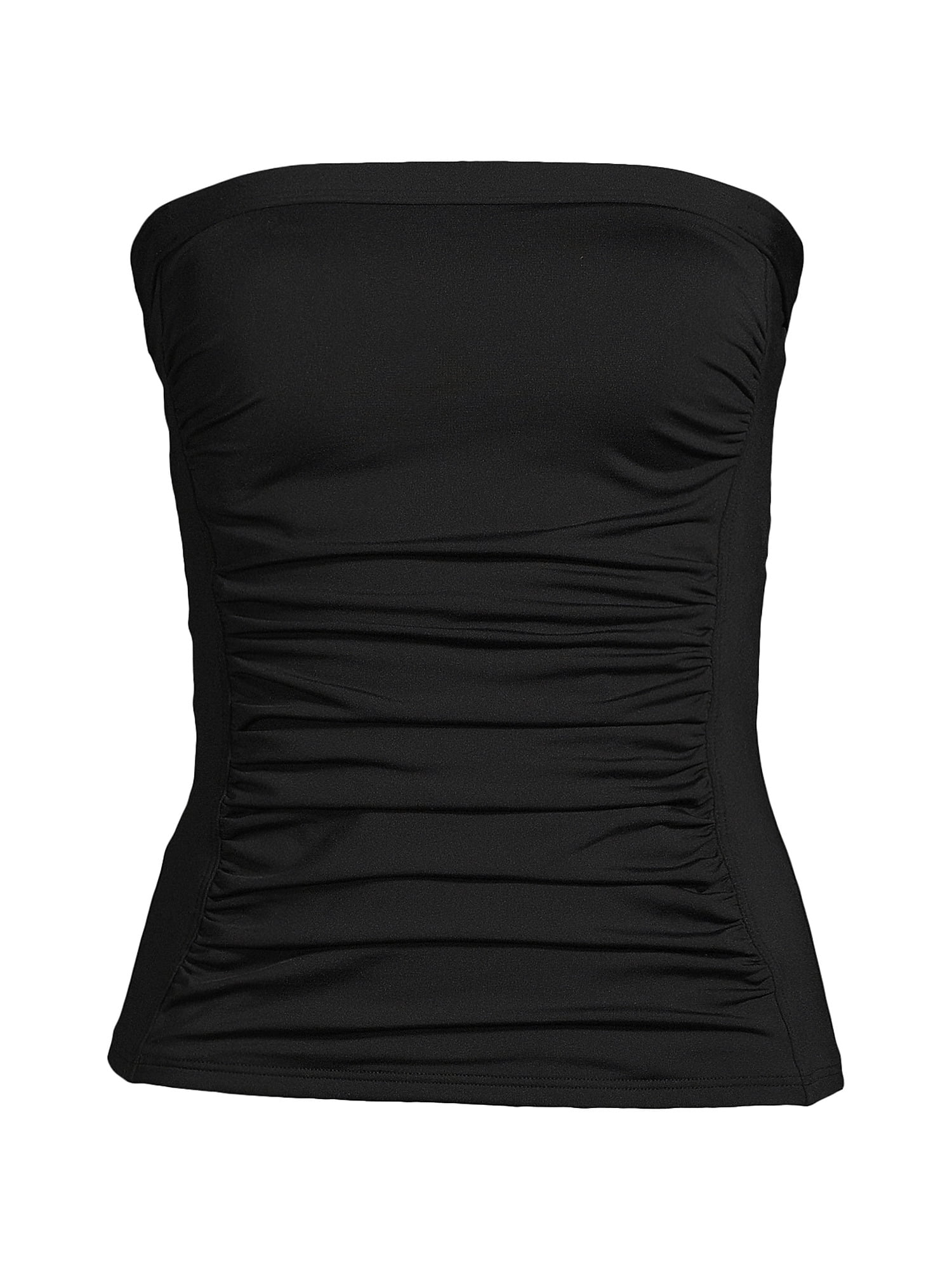 Lands' End Women's Chlorine Resistant Bandeau Tankini Swimsuit Top with