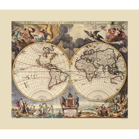 Historic Map - World - Loon - Vintage Wall Art