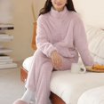 thumbnail image 4 of Conjunto de Pijamas de terciopelo para mujer, cárdigan con cremallera, franela cálida, conjuntos de pantalones de lana de doble cara, Otoño e Invierno, 4 of 5