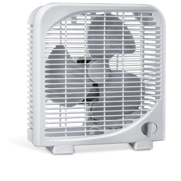 9" Tabletop Box Fan for Bedroom with 3 Speeds, Quiet Portable Kitchen Desk Fan for Bathroom Office Dorm