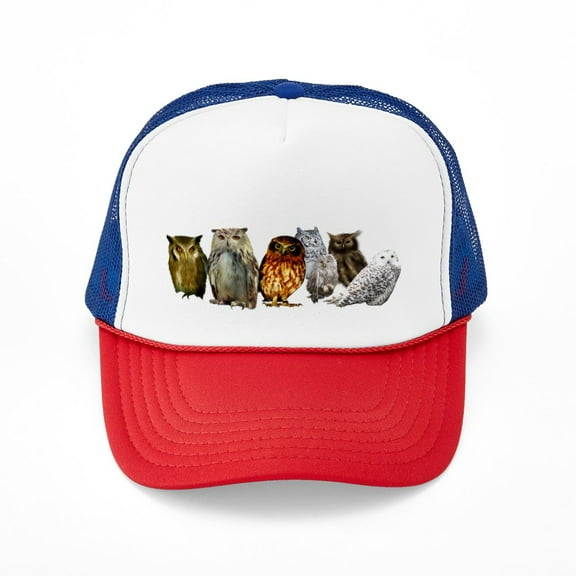 CafePress - Owlline - Adjustable Unisex Printed Trucker Hat with Mesh Back