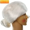 thumbnail image 2 of Skeleteen White Old Lady Costume Wig, with Bun, 2 of 4