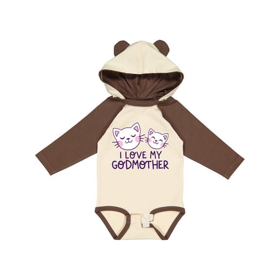 Inktastic I Love My Godmother Boys or Girls Long Sleeve Baby Bodysuit