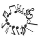 thumbnail image 2 of 12pcs Music Note Wall Decals Self Adhesive Note Stickers Decorative Music Note Stickers Indoor Note Stickers Coffee Shop Music Note Stickers, 2 of 4