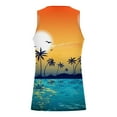 thumbnail image 3 of Elvqul Big and Tall Tank Tops for Men Summer Beach Shirts Hawaiian Printed Pullover Cotton Crew Neck Sleeveless Mens T-Shirts Yellow, 3 of 4
