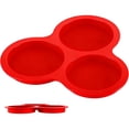 thumbnail image 3 of QAZbgdl 3-Cavity Silicone Egg Cups For Air Fryer | Round Baking Molds For Microwave Oven | Non-Stick Cupcake Tray For Small Cakes Puddings Pie Breakfast Patty, 3 of 8