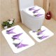 thumbnail image 1 of ABPHQTO Clip de mariposas de origami de papel Juego de alfombras de baño de 3 piezas Alfombra de baño Alfombra de contorno y tapa de inodoro, 1 of 2