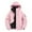 Pink, variant on Mens Winter Jacket Hooded Yellow Fleece Lined Zip up Windbreaker Heavyweight Thermal Rain Jackets Coats for Man L