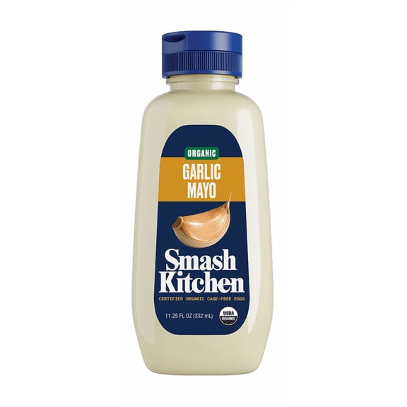 Smash Kitchen Organic Garlic Mayonnaise, 11.25 fl oz Bottle