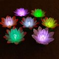 thumbnail image 4 of 2pcs Purple LED Floating Lotus Light Waterproof Solar Pool Water Lily Floating Lantern Lotus Flower for Garden Pool, 4 of 5
