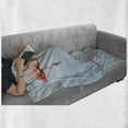 thumbnail image 6 of Flamingo Soft Flannel Fleece Throw Blanket, Exotic Birds Necks Shape as Heart with Reflections on Water, Cozy Plush for Indoor and Outdoor Use, 50" x 60", Dark Salmon Blush, by Ambesonne, 6 of 6
