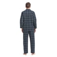 thumbnail image 4 of GLOBAL Men 100% Cotton Pajama Set For Men Lightweight Soft Nightwear Long Sleeves PJS With Pockets, 4 of 5