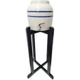 thumbnail image 2 of Porcelain Ceramic Water Dispenser Crock Set With Stainless Steel Faucet, Lid and Wooden Floor Stand, 2 of 3